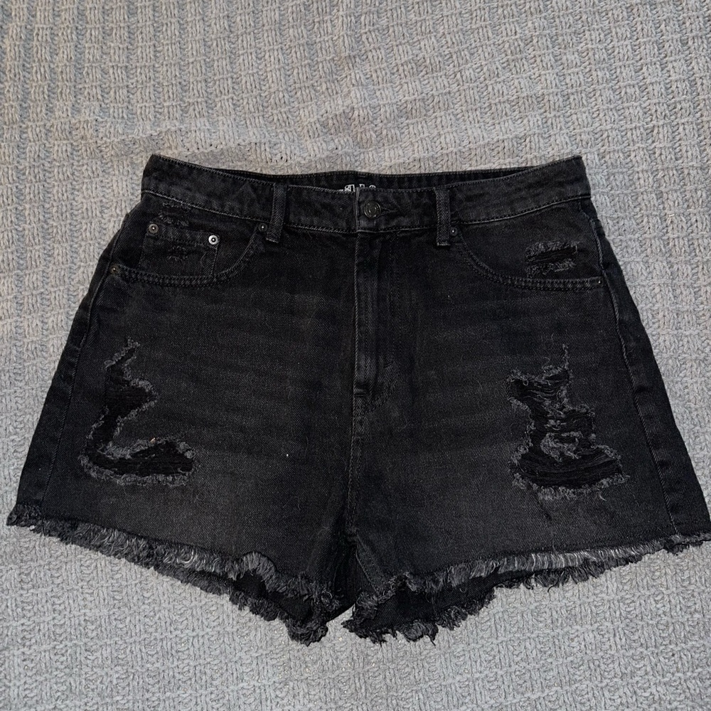 Black High Rise Shorts
